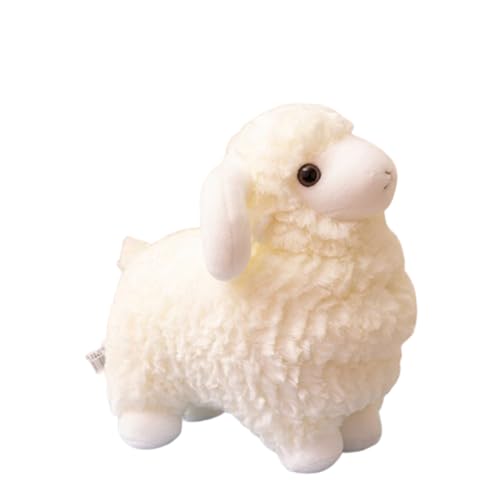 Schaf Kuscheltier Plüschtier,Ziege Stofftier,Plüsch Schaf Kuscheltiere Spielzeug Kissen Puppe,Spielzeug Geschenk für Mädchen, Jungen & Babys,Stofftier Kissen Geschenk für Kinder (Weiß,42cm) von champracer