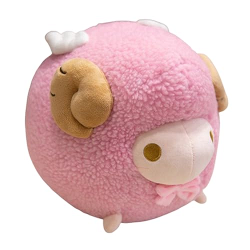 Schaf Kuscheltier Plüschtier Flauschiges Stofftier,Plüsch Spielzeug Plüschtier für Kinder und Baby,Tier Ziege Modell Spielzeug Simulierte Ziege ,Geschenk für Mädchen, Jungen & Babys (25cm,Rosa) von champracer