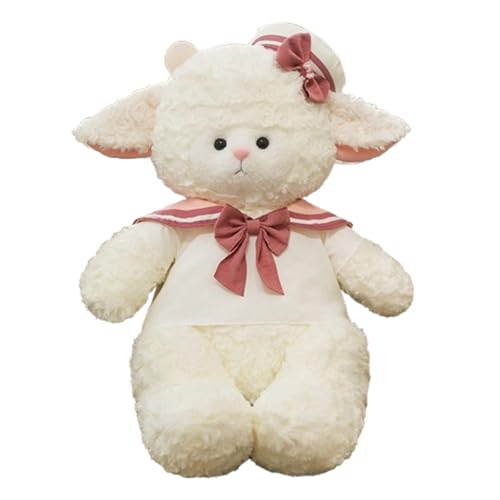 Schaf Kuscheltier Plüschtier Flauschiges Stofftier Klein Lamm Kawaii Plüsch,Kuscheltier Kuschelschaf Plüschtier Schaf,Weiches aus Schafwolle,Geschenk für Mädchen (32cm,Matrose) von champracer