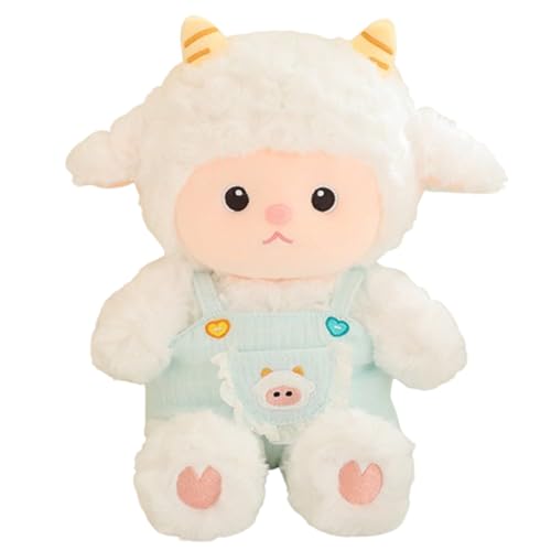 Schaf Plüschtier Süße Kuscheltier Schaf,Ziege Niedliches Tier Realistische Ziege Ziege Plüschtier,Stofftier im realistischen Design, Sheep Weihnachten Geburtstag Geschenk Jungen (30cm,Blau) von champracer