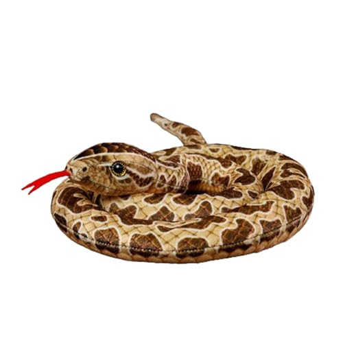 Schlange Kuscheltier Riesen Stofftier Kuschelschlange Als Kuscheltier und Dekoration Geschenk für Kinder (170 cm,Python - Braun) von champracer