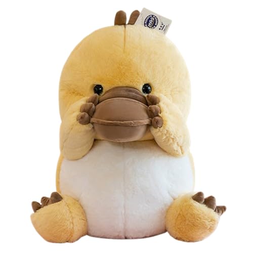 Schnabeltier Plüschtier, Niedliches Schnabeltier Plüschtier, Cartoon Schnabeltier Kissen Cartoon Plüschtier Gefüllte Schnabeltier Puppe Puppe Heimdekoration Plüschpuppe (36 cm,Gelbes Schnabeltier) von champracer