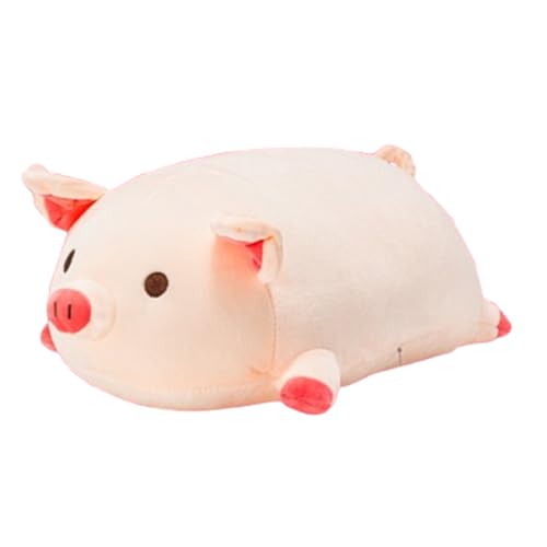 Schönes Schwein Puppen Spielzeug Schlafendes Umarmungs Kissen,Cartoon Niedliche Schwein Plüschkissen Kissenpuppe Gefüllte,Kawaii Plüschschwein,Niedliches Kissen, Umarmungs für Kinder (60cm,Runde) von champracer