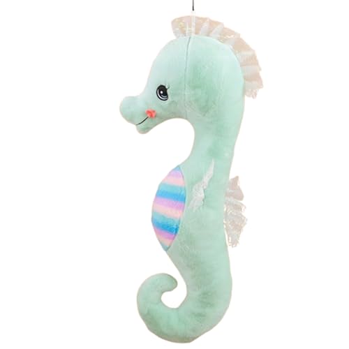 Seepferdchen Kuscheltier, Plüsch Seepferdchen Spielzeug Ausgestopftes Tier, Süße Seepferdchen Plüschtier Stofftie Weiches,Weiches Seepferdchen Kissen Geschenk für Kinder/Erwachsene (50 cm,grün) von champracer