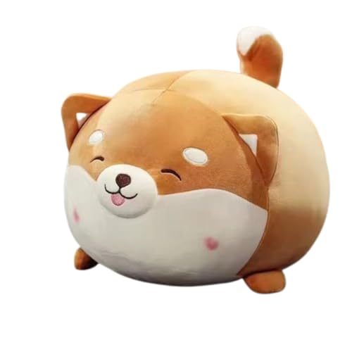 champracer Shiba Inu Hund Plüschkissen Niedlicher Corgi, Weicher Plüsch, Niedliches Plüschtier Plüschkissen Plüschtier Geschenk (Gelbe Mimi-Augen Shiba Inu, 50 cm) von champracer
