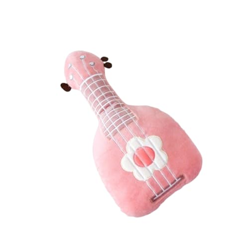 Simulation Gitarre Plüsch Spielzeug Kreatives Musikinstrument Ukulele Kissen,Kuscheltier Musikinstrumente,Plüschtier Musikinstrumente Kissen Plüschpuppe,für Kinder Geburtstagsgeschenk (37cm,Rosa) von champracer