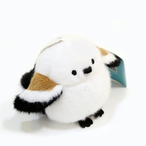 Spatz Plüschtier, Pelzige Vogel-Plüschpuppe, Realistischer 12 cm Vogel Stofftier, Niedlicher Kleiner Vogel Schlüsselanhänger Plüschie als Geschenk für Ihre Freunde (F) von champracer
