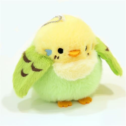 Spatz Plüschtier, Pelzige Vogel-Plüschpuppe, Realistischer 12 cm Vogel Stofftier, Niedlicher Kleiner Vogel Schlüsselanhänger Plüschie als Geschenk für Ihre Freunde (I) von champracer