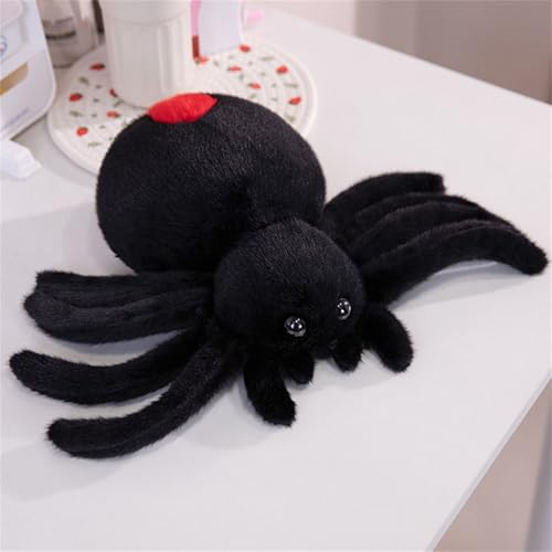 Spinnen PlüSchtier, Lebensechte Spinne, Spinne PlüSchtier Klein, Gruseliges Spinnen PlüSchkissen, Simulation Spinne Wurfkissen Flauschige, Geeignet für Geschenke, Feiertagsdekoration (23x30 cm) von champracer