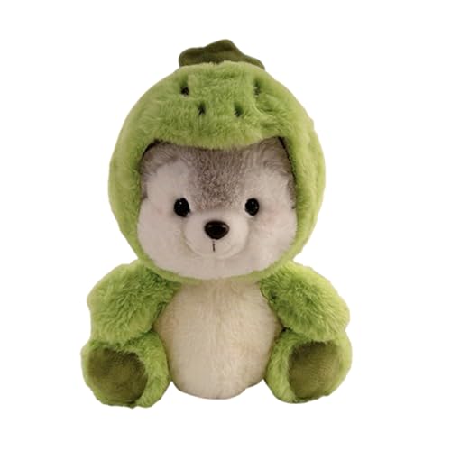 Süßes Schweinchen Plüschtier ,Husky Stofftier Weiche und kuschelige Husky Puppe,Schlafendes Umarmungskissen Schweinchen Plüschpuppen Molliges Spielzeug Geburtstagsgeschenk (20cm,Dinosaurier) von champracer