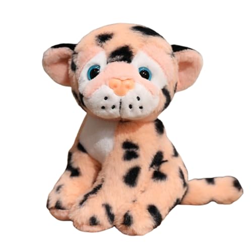 Süßes Tiger Kuscheltier, Tiger Plüschtier,Klein Stofftier aus Weichem Plüsch Niedliches Realistic Tiger Plüschtier Geburtstags Geschenk für Mädchen Deko Teenager Zimmer (17cm,Rosa) von champracer