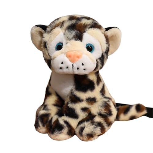 Süßes Tiger Kuscheltier, Tiger Plüschtier,Klein Stofftier aus Weichem Plüsch Niedliches Realistic Tiger Plüschtier Geburtstags Geschenk für Mädchen Deko Teenager Zimmer (22cm,Beige) von champracer
