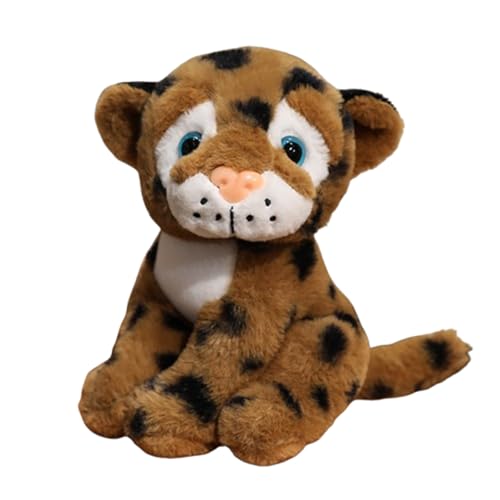 Süßes Tiger Kuscheltier, Tiger Plüschtier,Klein Stofftier aus Weichem Plüsch Niedliches Realistic Tiger Plüschtier Geburtstags Geschenk für Mädchen Deko Teenager Zimmer (22cm,Braun) von champracer