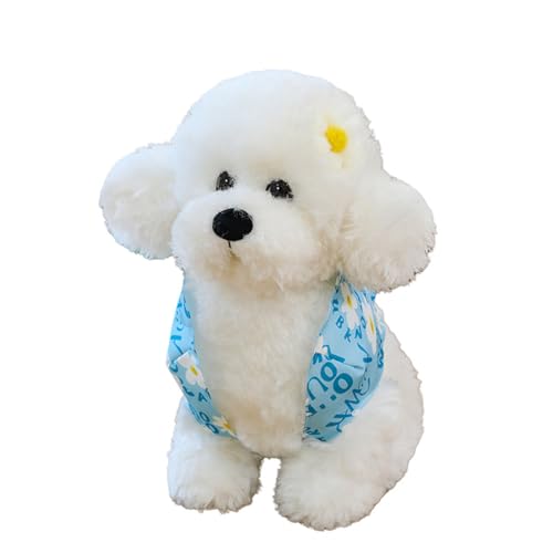 Teddy Hund Plüsch,30cm Realistische Teddy Dog Teddy Hunde Spielzeug Kuscheltier für Kinder,Simulationswelpe Kuscheltier Pelziges Kuscheliges Plüschkissen Geschenk for Jungen Und Mädchen (40cm) von champracer