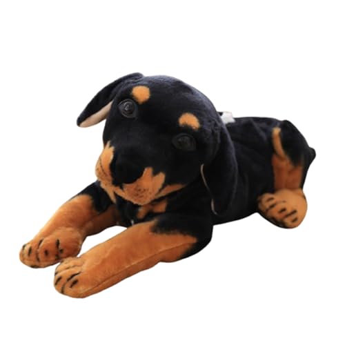 Tiger Plüschtier, Realistische Tiger Kuscheltiere Baby Plüsch,Realistische Taschentuchbox Tiger ,Stofftier Kissen Plüschtier klein Tiger Baby,Spielzeug als Geschenk für Kinder (46cm,Rottweiler) von champracer