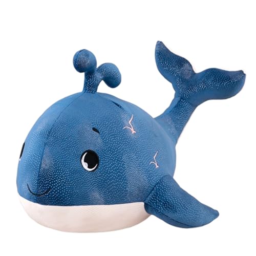 Wal Hai Plüschtier Plüsch Kuscheltier,Wal Hai Plüschtier Riesen Kuscheltier Weicher Blauwal Umarmungskissen,Narwal,Niedlicher Wal Plüsch Puppe Spielzeug Kinder Geburtstag Geschenk (80cm,Wal) von champracer