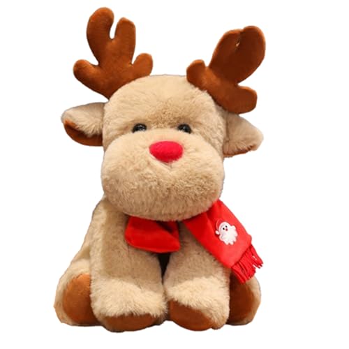 Weihnachtsmann PlüSchtier,Plüsch Rentier, Plüsch Rentier Puppen,20cm Weihnachtsmann Kuscheltier,Weihnachtsmann Puppe,Weihnachten Plüschtiere Weihnachten Plüschtiere (30cmGlücklicher Hirsch) von champracer