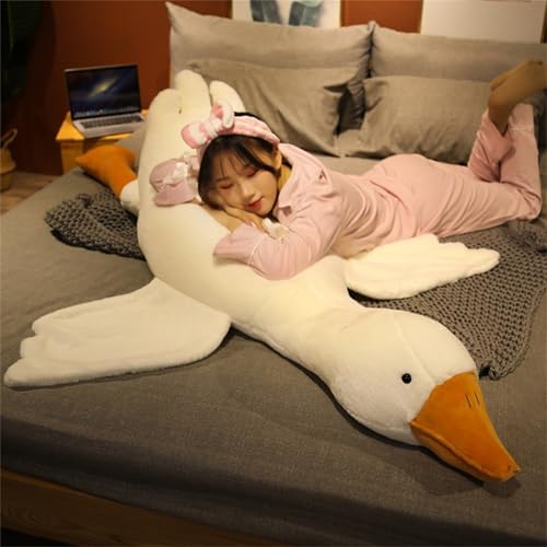 Weißes Gänse Plüschtier,Riesige Gans Plüschtiere Große Ente Puppe Weiches Kuscheltier Schlafkissen Kissen für Kinder und MädchenPlüsch Gans Kissen Puppe Geschenk für Fans Kinder (90 cm,Weiß) Weißes Gänse Plüschtier,Riesige Gans Plüschtiere Große Ente Puppe Weiches Kuscheltier Schlafkissen Kissen für Kinder und MädchenPlüsch Gans Kissen Puppe Geschenk für Fans Kinder (90 cm,Weiß) von champracer