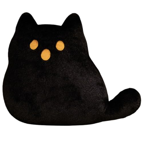 Zierkissen Halloween Deko Geist,Geisterplüsch, Geisterkissen Halloween,Weiches Flauschige Geister Kuschelkissen Dekokissen,Puppen Geist Plüschtiere Sitzkissen Heimdekoration (35x40cm,schwarz) von champracer