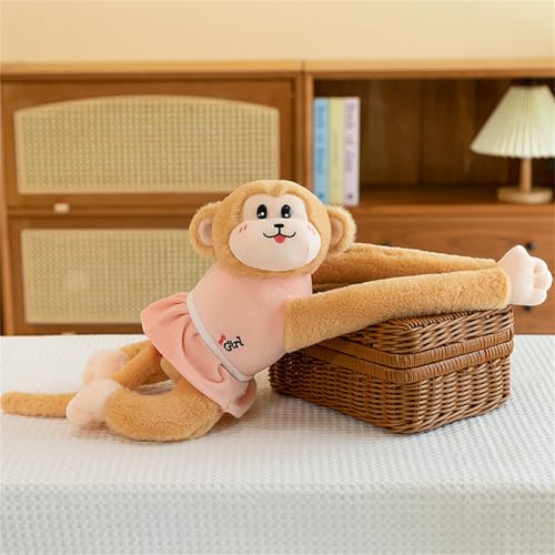champracer AFFE Kuscheltier, Flauschiger Stofftier Zum Spielen, Paar Affen Plüschtiere, Schmusetier für Kuscheltierliebhaber (80 cm,Rosa) von champracer