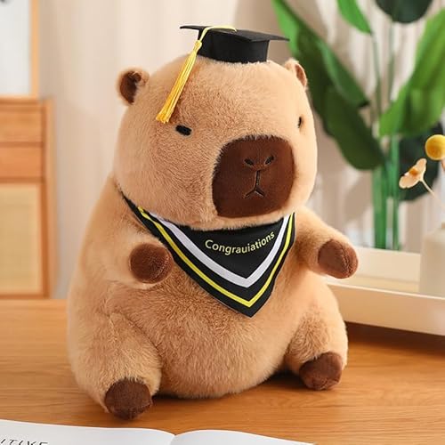 champracer Abschluss Capybar Plüschtier,Capybara Plüsch Kissen,Bachelor Geschenk Capybar,Niedliche Capybara Kuscheltier Plüschtier,Geschenke zum Bachelor Abschluss,für Kinder Mädchen (55cm,Gelb) von champracer