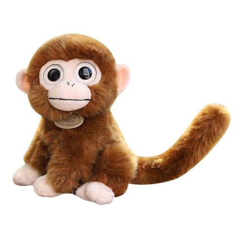 champracer Affen-Plüschtier,AFFE Kuscheltier Plüschtiere,Plüsch Spielzeug Plüschtier für Kinder und Baby,Realistisch Gestaltetes Stofftier,Flauschiger Stofftier zum Spielen (30cm,Hellbraun) von champracer