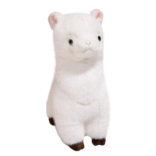 champracer Alpaka Kuscheltier, Stand Alpaka Plüschtier, kuschel alpaka, süße weiche Kuscheltier plüsch Pferd Spielzeug,Stofftier Geschenk für Kinder Mädchen Liebhaber (40cm,Weiß) von champracer