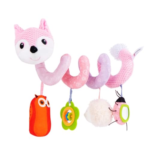 champracer Baby Kinderwagen Spirale Spielzeug, Plüschtier Hoher Kontrast Hängendes Rasselspielzeug, Neugeborenes Autositz Spielzeug für Jungen und Mädchen (C) von champracer
