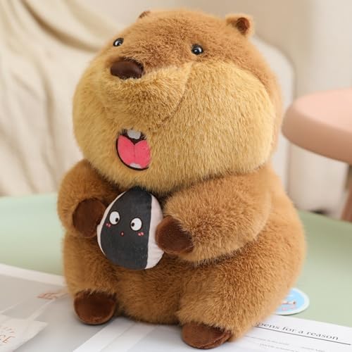 champracer Biber Kuscheltier Biber Stofftier Biber Plüschpuppe Murmeltier Kuscheltier Flauschiger Stofftier zum Spielen & Kuscheln Geburtstagsgeschenk für Kinder (30cm,Kürbiskerne) von champracer