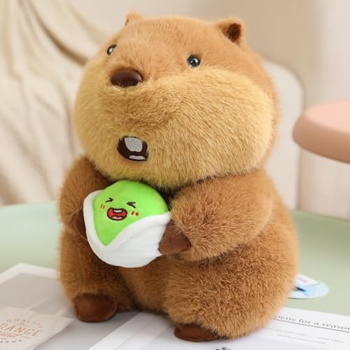 champracer Biber Kuscheltier Biber Stofftier Biber Plüschpuppe Murmeltier Kuscheltier Flauschiger Stofftier zum Spielen & Kuscheln Geburtstagsgeschenk für Kinder (30cm,Pistazien) von champracer