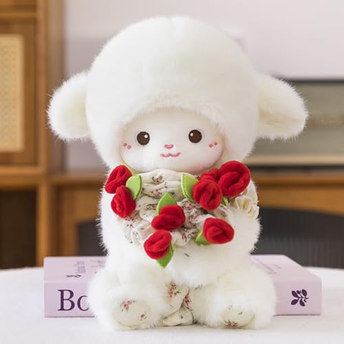 champracer Biene Plüschtier, Niedliche Bee Kuscheltier, Weiche Bienen Kuscheltier Spielfigur, für Kinder und Erwachsene, Mädchen und Jungen (Rot) von champracer