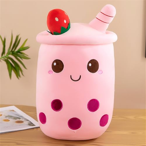 champracer Bubble Tea Kuscheltier, Bubble Tea PlüSchtier, Kawaii Bubble Tea PlüSch, Bubble Tea Kuscheltier PlüSchtier, Schmusetier Geschenk für Kinder MäDchen Jungen (Rosa, 70 cm) von champracer