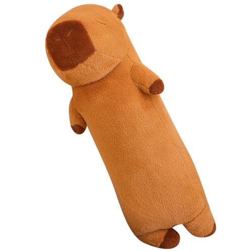 champracer Capybara Kissen Lang, Capybara Kuscheltier, Capybara Plüschtier, Capybara Plushie Puppen Niedlichen, Plushies für MäDchen Und Jungen (90 cm) von champracer