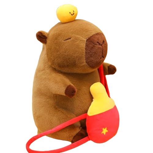 champracer Capybara Kuscheltier, Capibara Plüschtier, Stofftier Braun, Capybara Plüschtier für Kinder,Simulation Tier Capybara Puppen, Geschenk für Mädchen Jungen (35cm) von champracer