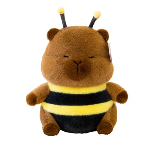 champracer Capybara Kuscheltier,Niedliche Capybara Kuscheltier Plush mit Schildkrötenrucksack,Transformation Bienen/Schildkröte Capybara Plüschtier,Geschenk für Erwachsene Kinder (Biene,23cm) von champracer
