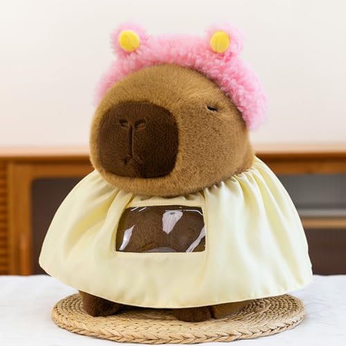 champracer Capybara Kuscheltier Capybara Plüschtier Wasserschwein Kuscheltier Flauschiger Stofftier zum Spielen & Kuscheln Geschenk für Kinder Jungen Mädchen (30cm,B) von champracer