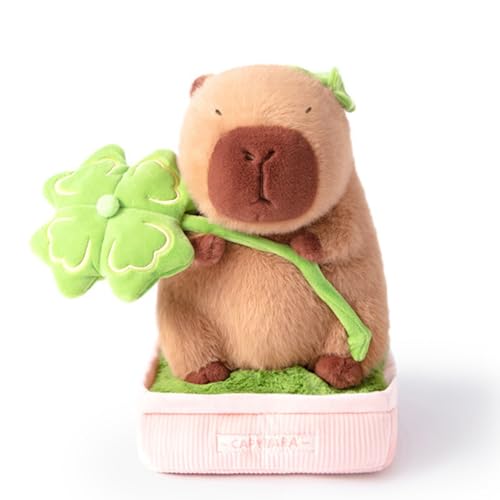 champracer Capybara Kuscheltier Capybara Plüschtier in Einer Topfpflanze sitzend Stofftier Capybara Capybara Plush Geschenk für Kinder Jungen Mädchen (30cn,C) von champracer