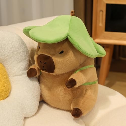 champracer Capybara Kuscheltier Capybara Plüschtier mit Hai-Rucksack Niedlichen Capybara Plushies Stofftier Capybara Geschenk für Kinder Jungen Mädchen (30cm,Krokodil-Rucksack-B) von champracer