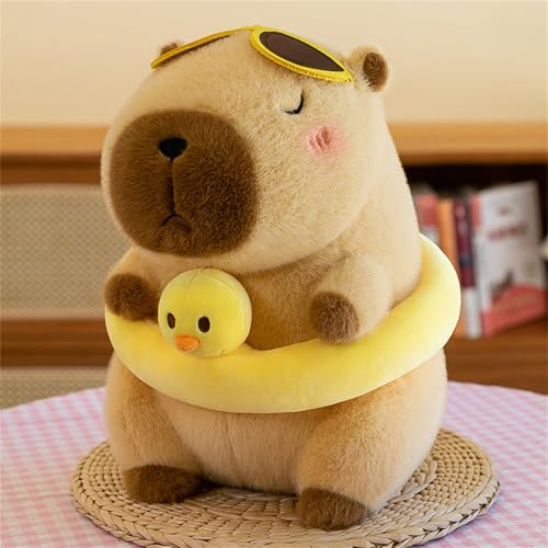 champracer Capybara Kuscheltier Kawaii Sommer, Kawaii Kuscheltier Capybara, Capybara Kuscheltier, PlüSchtier Capybara Kuscheltier, Geschenke für Kinder Und MäDchen (50 cm,Gelb) von champracer