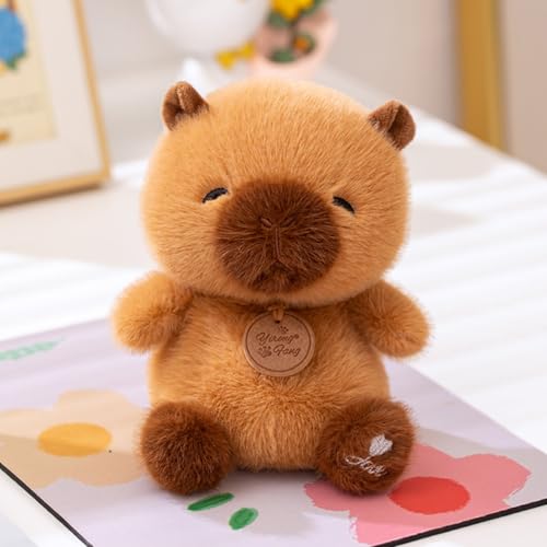 champracer Capybara Kuscheltier Pinguin Kuscheltier Kuscheltier Fuchs Plüsch-Elefant niedliches rosa Schwein Gefüllte Plüschpuppe Geschenk für Kinder Jungen Mädchen (ca.16cm,Capybara) von champracer