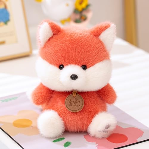 champracer Capybara Kuscheltier Pinguin Kuscheltier Kuscheltier Fuchs Plüsch-Elefant niedliches rosa Schwein Gefüllte Plüschpuppe Geschenk für Kinder Jungen Mädchen (ca.16cm,Fuchs) von champracer
