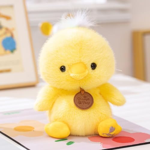 champracer Capybara Kuscheltier Pinguin Kuscheltier Kuscheltier Fuchs Plüsch-Elefant niedliches rosa Schwein Gefüllte Plüschpuppe Geschenk für Kinder Jungen Mädchen (ca.16cm,Huhn) von champracer