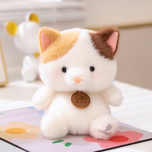 champracer Capybara Kuscheltier Pinguin Kuscheltier Kuscheltier Fuchs Plüsch-Elefant niedliches rosa Schwein Gefüllte Plüschpuppe Geschenk für Kinder Jungen Mädchen (ca.16cm,Kätzchen) von champracer