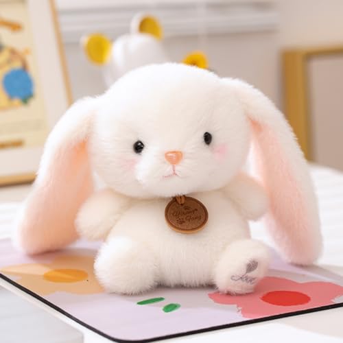 champracer Capybara Kuscheltier Pinguin Kuscheltier Kuscheltier Fuchs Plüsch-Elefant niedliches rosa Schwein Gefüllte Plüschpuppe Geschenk für Kinder Jungen Mädchen (ca.16cm,Kaninchen) von champracer