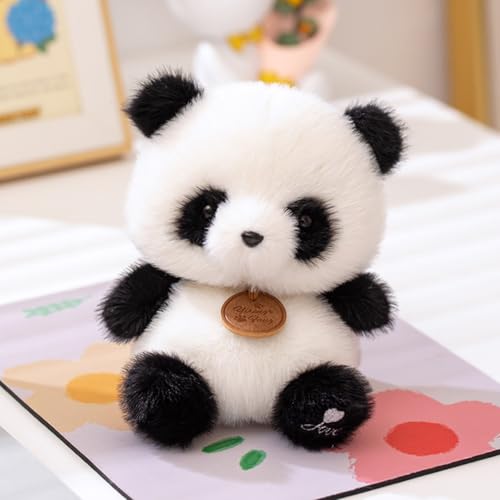 champracer Capybara Kuscheltier Pinguin Kuscheltier Kuscheltier Fuchs Plüsch-Elefant niedliches rosa Schwein Gefüllte Plüschpuppe Geschenk für Kinder Jungen Mädchen (ca.16cm,Panda) von champracer