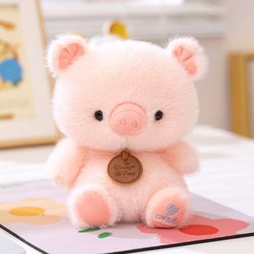 champracer Capybara Kuscheltier Pinguin Kuscheltier Kuscheltier Fuchs Plüsch-Elefant niedliches rosa Schwein Gefüllte Plüschpuppe Geschenk für Kinder Jungen Mädchen (ca.16cm,Schwein) von champracer