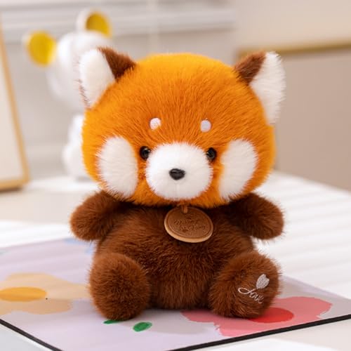 champracer Capybara Kuscheltier Pinguin Kuscheltier Kuscheltier Fuchs Plüsch-Elefant niedliches rosa Schwein Gefüllte Plüschpuppe Geschenk für Kinder Jungen Mädchen (ca.16cm,Waschbär) von champracer