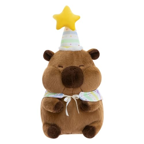 champracer Capybara Kuscheltier Stofftier Capybara Niedlichen Wasserschwein Kuscheltier mit einem Geburtstagshut Capybara Plüschtier Geschenk für Kinder Jungen Mädchen (75cm) von champracer