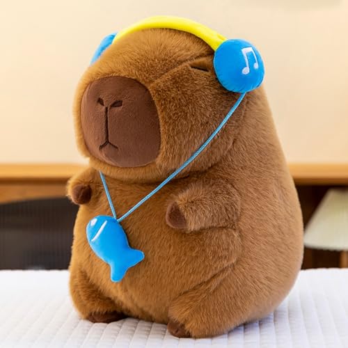 champracer Capybara Plüschtier, Simulation Capybara Plüschtier, Niedlichen Stuffed Spielzeug Cartoon Plüsch Puppe Geschenke, Capybaras Plüschtier mit Hut, für Mädchen Jungen (60 cm,A) von champracer
