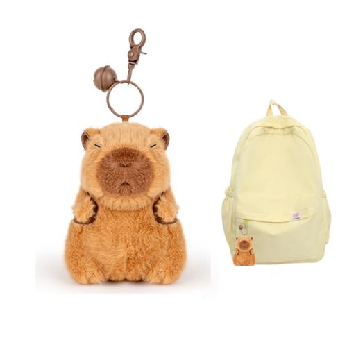 champracer Capybara Plüschtier, Simulation Capybara Plüschtier, Niedlichen Stuffed Spielzeug Cartoon Plüsch Puppe Geschenke, Capybaras Plüschtier mit Hut, für Mädchen Jungen (B) von champracer